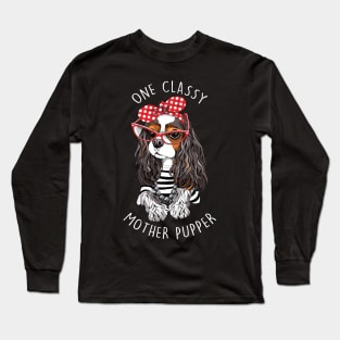 Tricolor Cavalier King Charles Spaniel Dog One Classy Long Sleeve T-Shirt